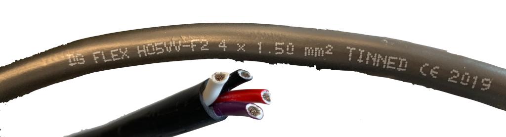 Multicore tinned round black cable