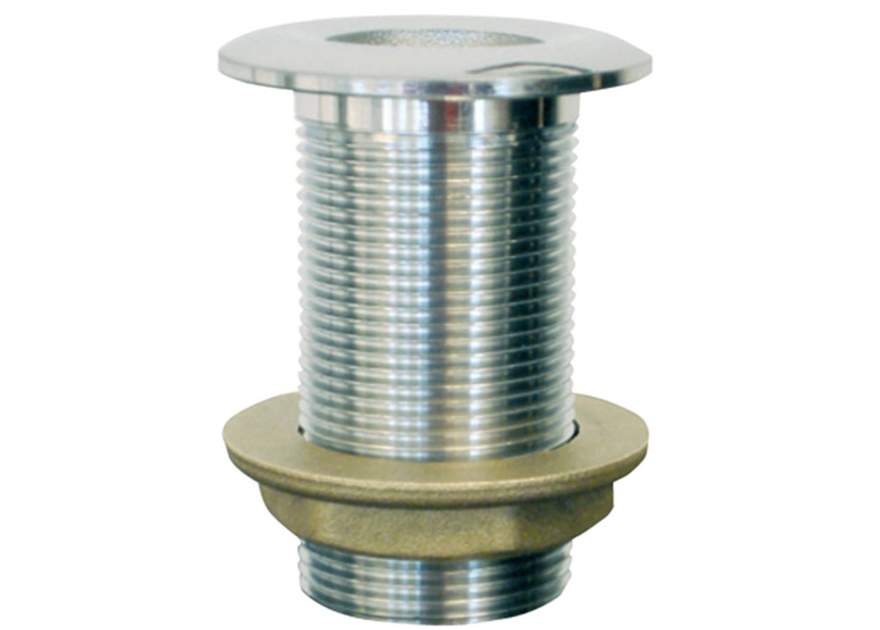 Through-hull fitting ROUND CHROME-PLATED