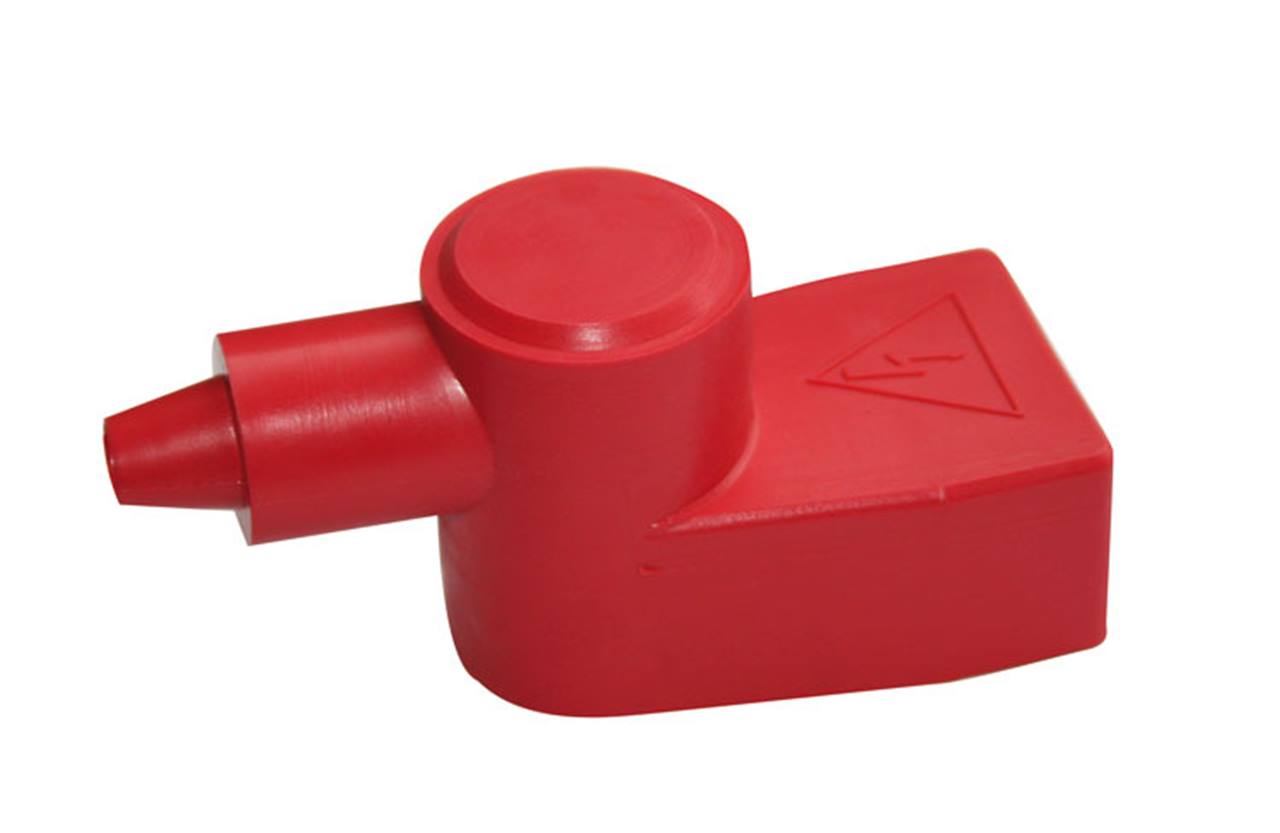 Battery terminal cover cap / wing nut black/red 10 p.