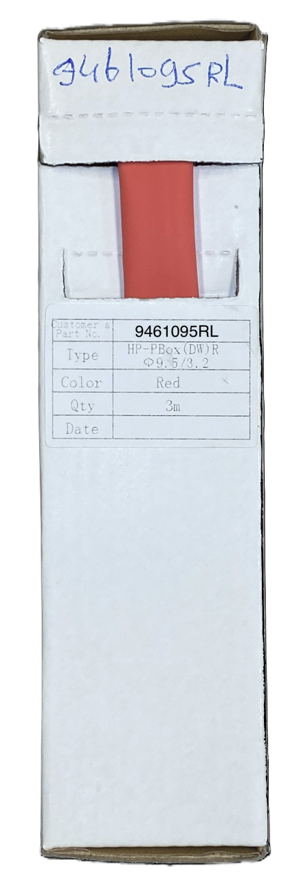 Schrumpfschlauchbox Klebeschicht rot - pro 5 Meter