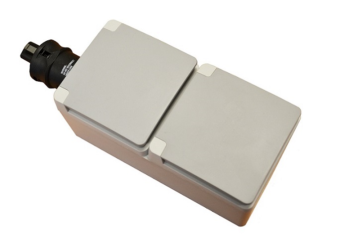 Wall Socket 2 way IP55