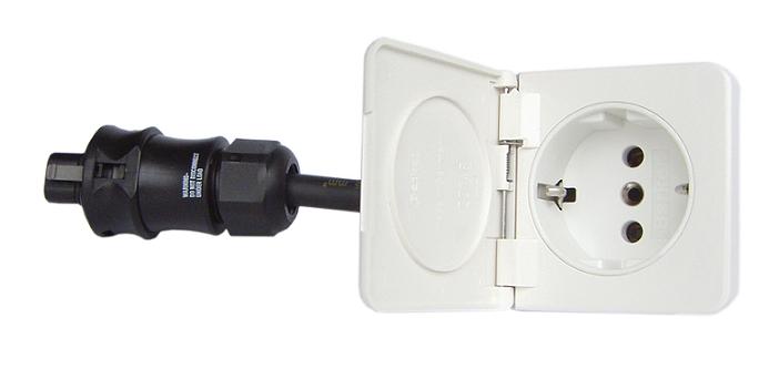 Wall Socket 1-way Flush White