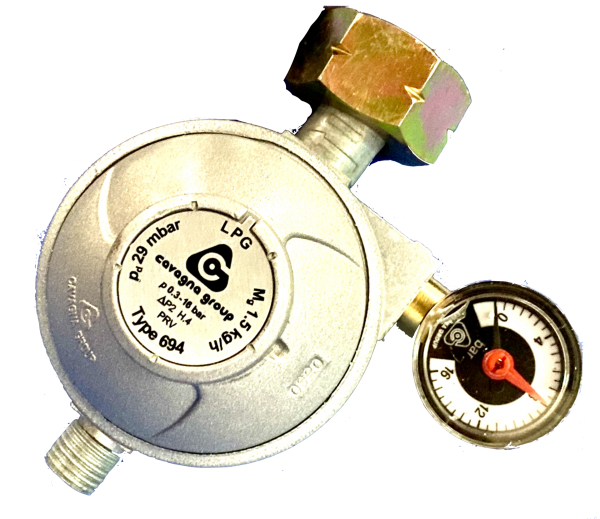 Drukregelaar + afbl.ventiel+ manometer
